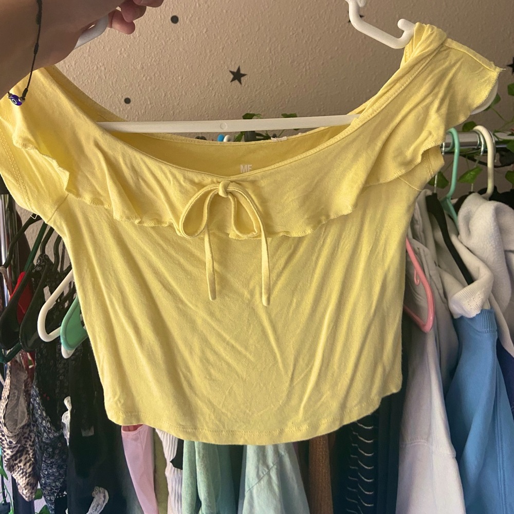 Me to We yellow crop top